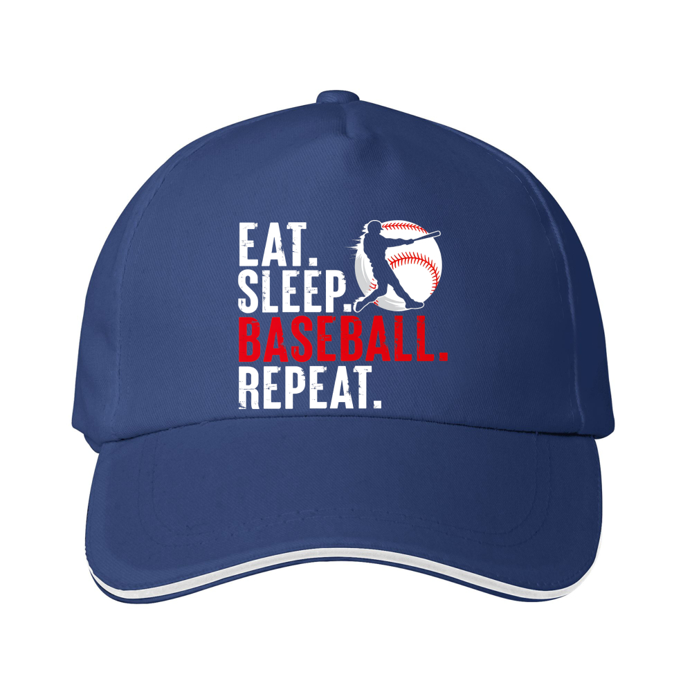 Dorawear™ Baseball Cap Eat Sleep Baseball Repeat Graphic For Sports Fans