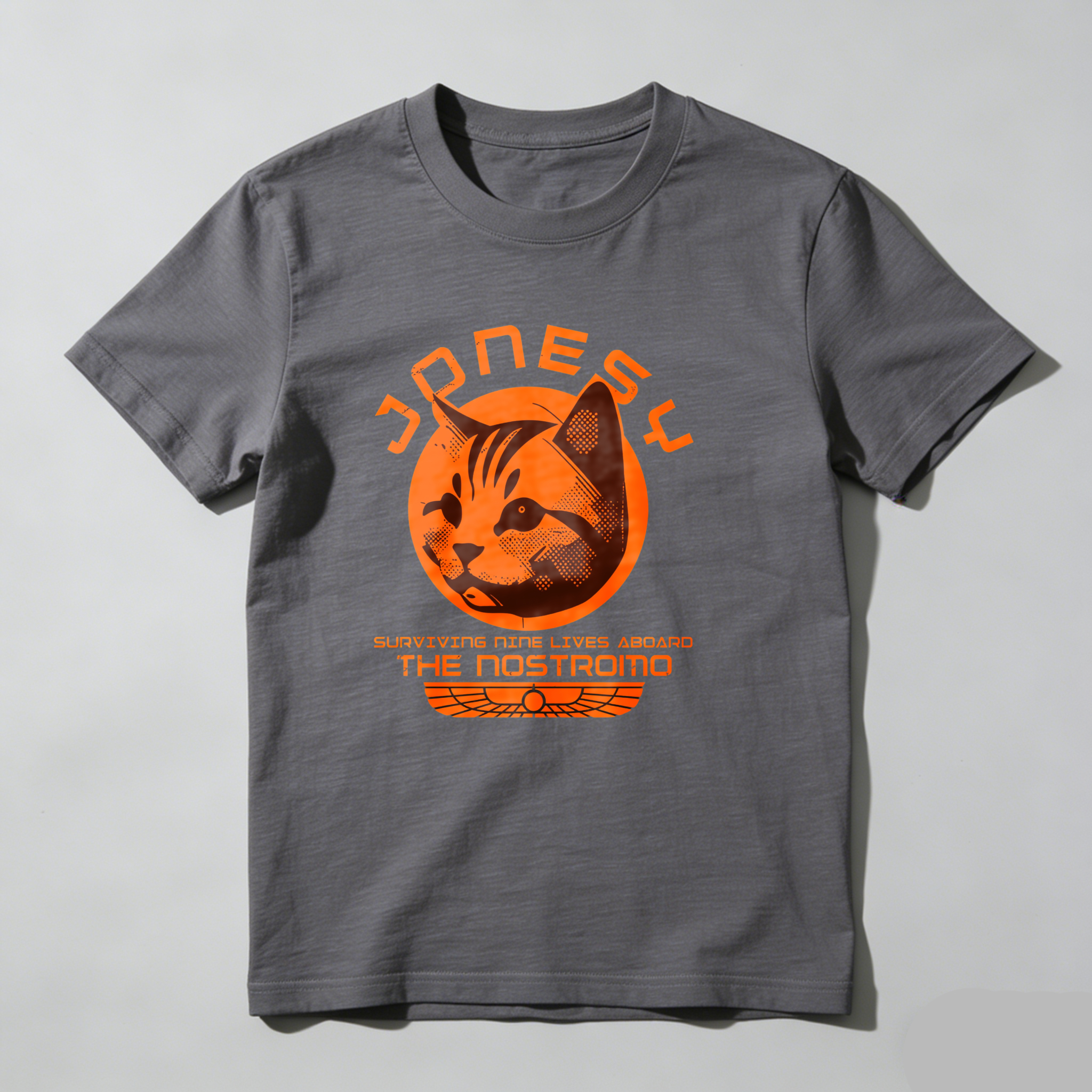 Dorawear™ Jonesy Cat Surviving Nine Lives Aboard The Nostromo T Shirt