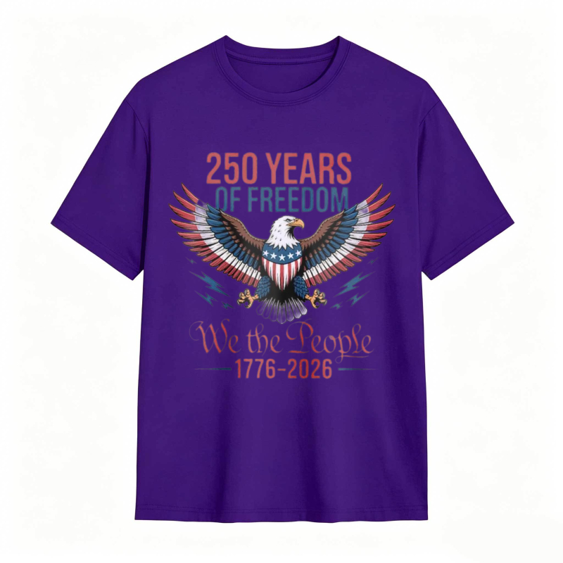 250 Years Of Freedom We The People 1776 2026 Eagle American Flag T-shirt