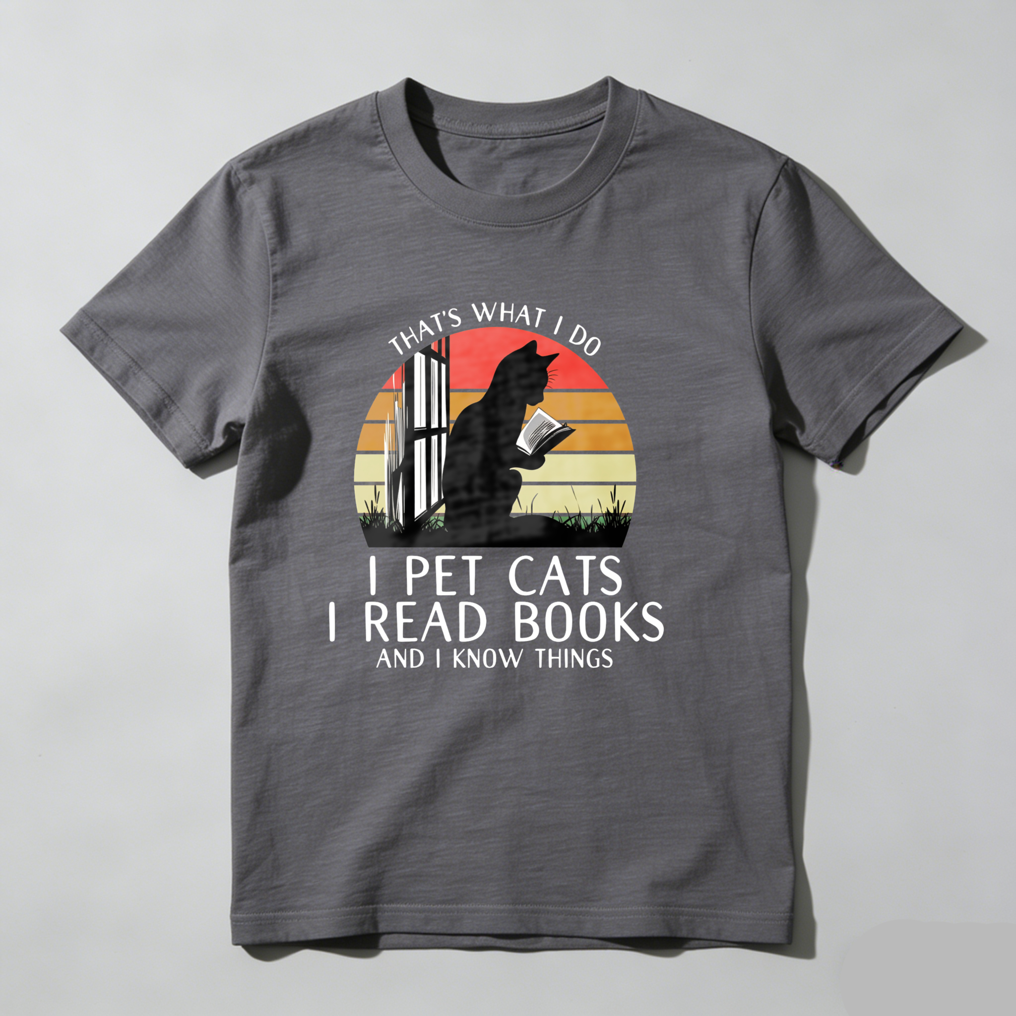 Dorawear™ That's What I Do I Pet Cats I Read Books And I Know Things T Shirt