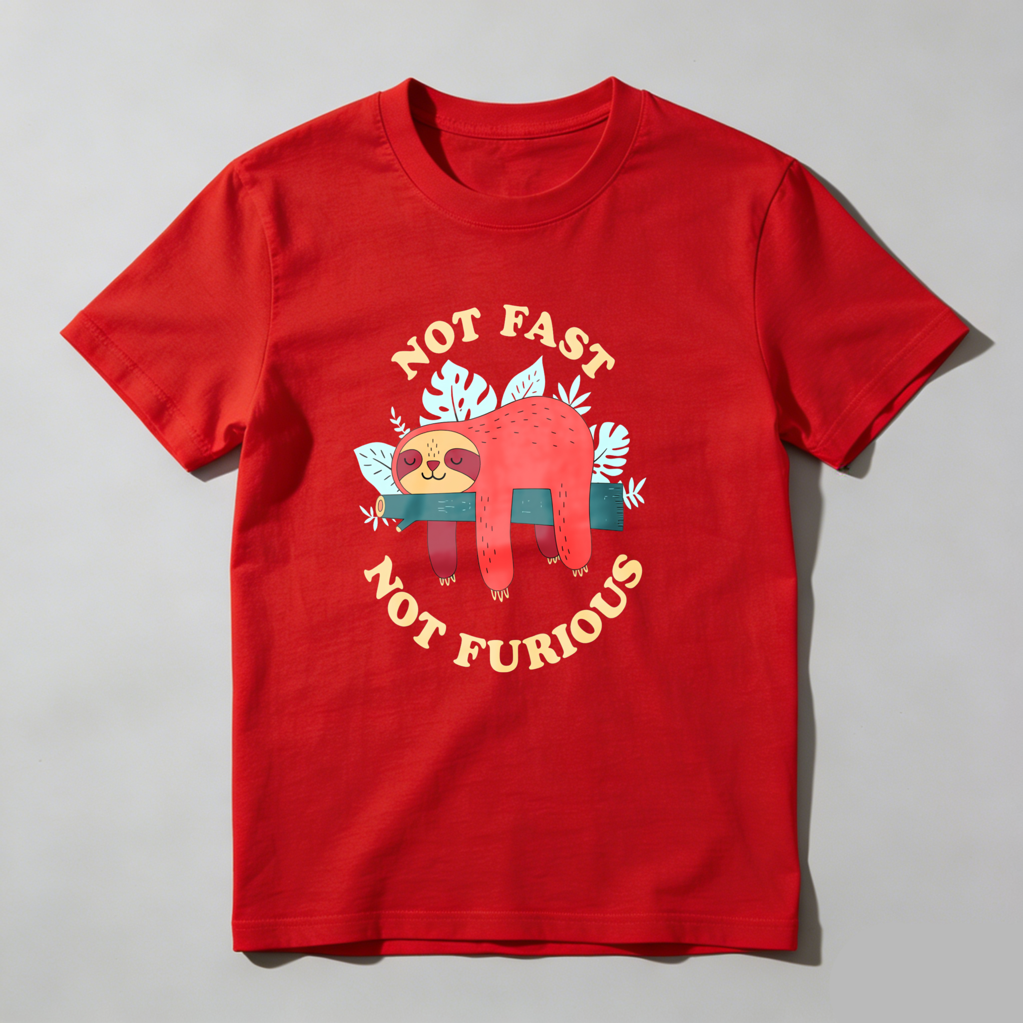 Dorawear™ Not Fast Not Furious Sloth Design T Shirt