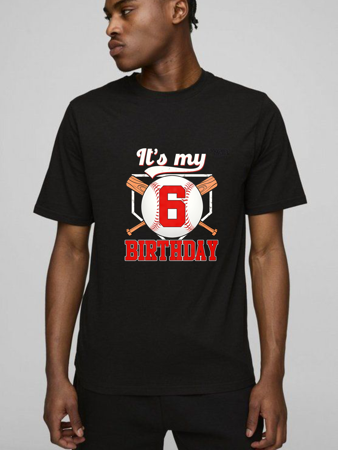Dorawear™ It's My 6 Birthday Baseball Design T Shirt