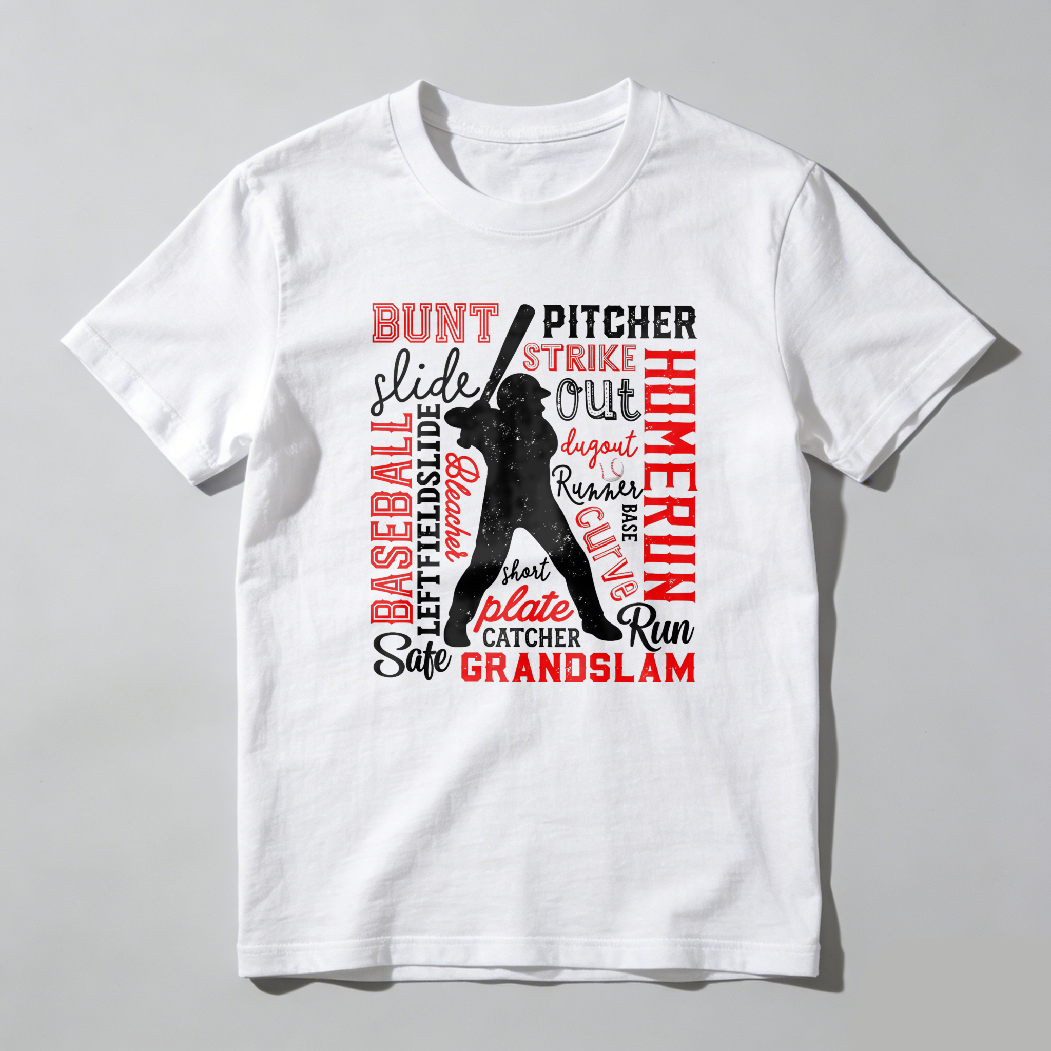 Dorawear™ Baseball Bunt Pitcher Strike Out Runner Home Run Grand Slam  T Shirt-Dorawear