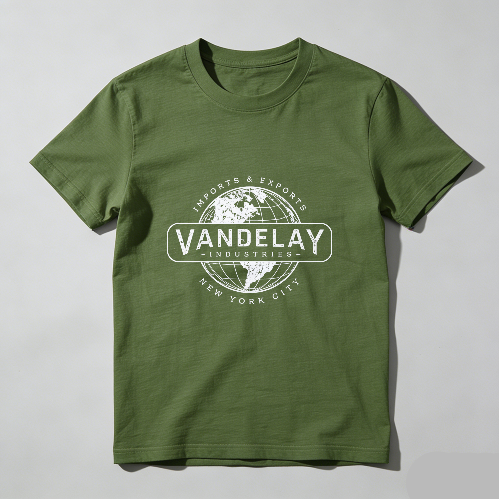 Dorawear™ Vandelay Industries Globe Logo Pure Cotton Short Sleeve T Shirt-Dorawear