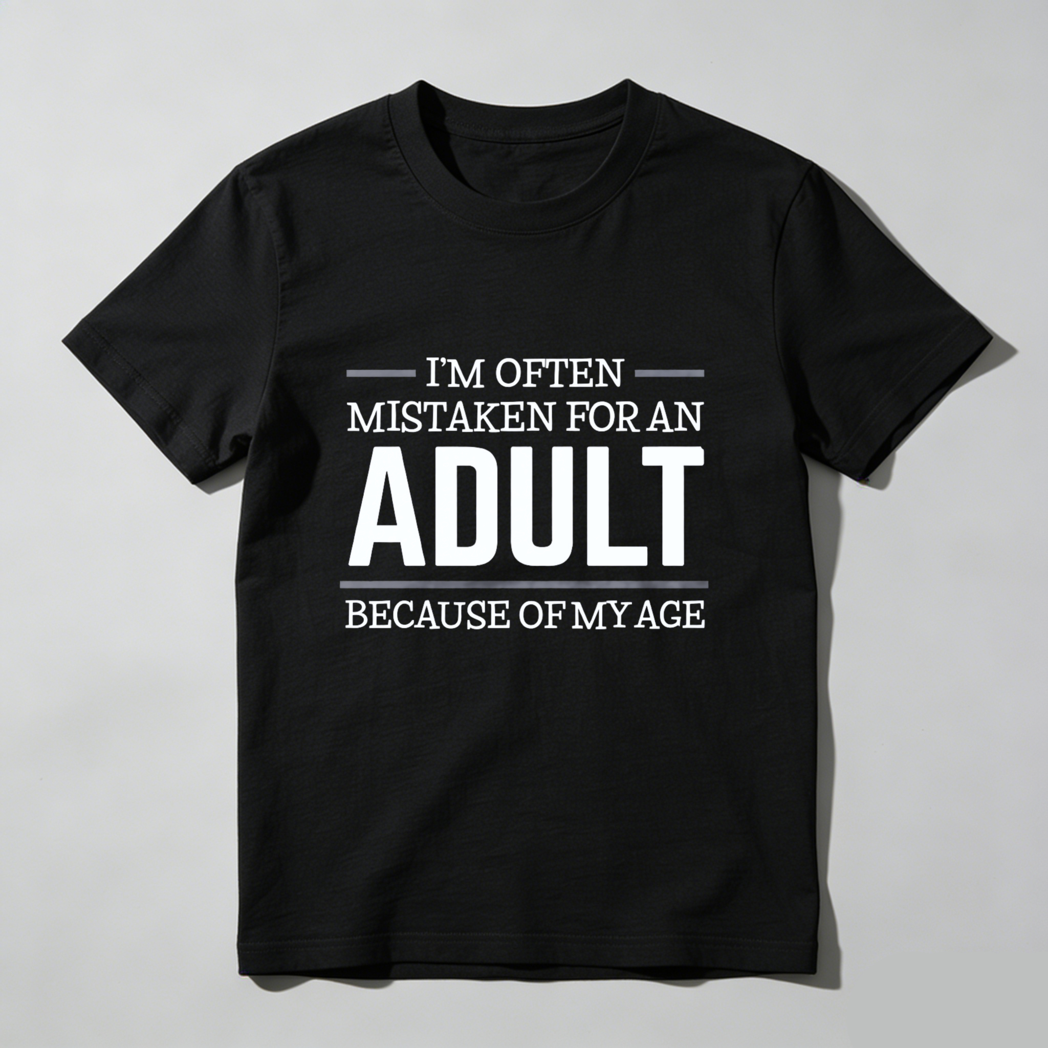 Dorawear I Am Often Mistaken For An Adult Because Of My Age Pure Cotton Short Sleeve T Shirt