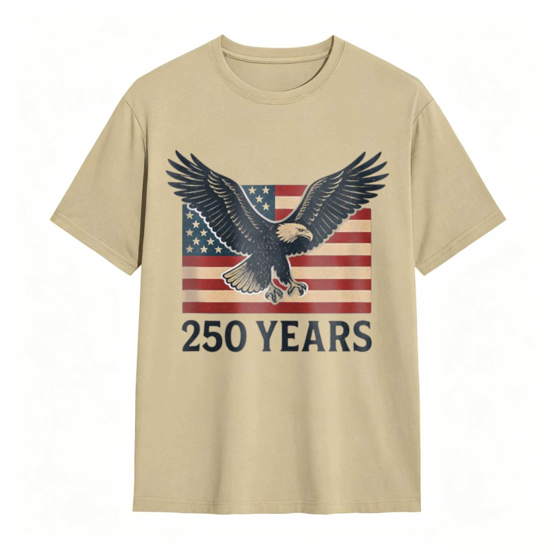 American Eagle With Flag And 250 Years Text T-shirt