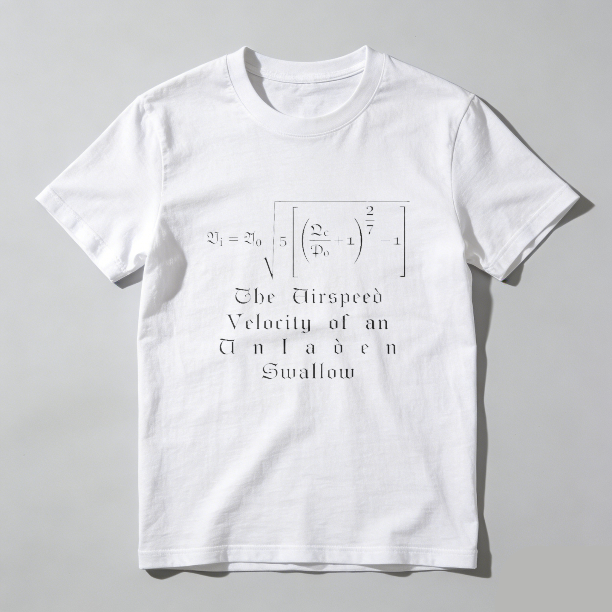 Dorawear™ The Airspeed Velocity Of An Unladen Swallow Pure Cotton Short Sleeve T Shirt-Dorawear