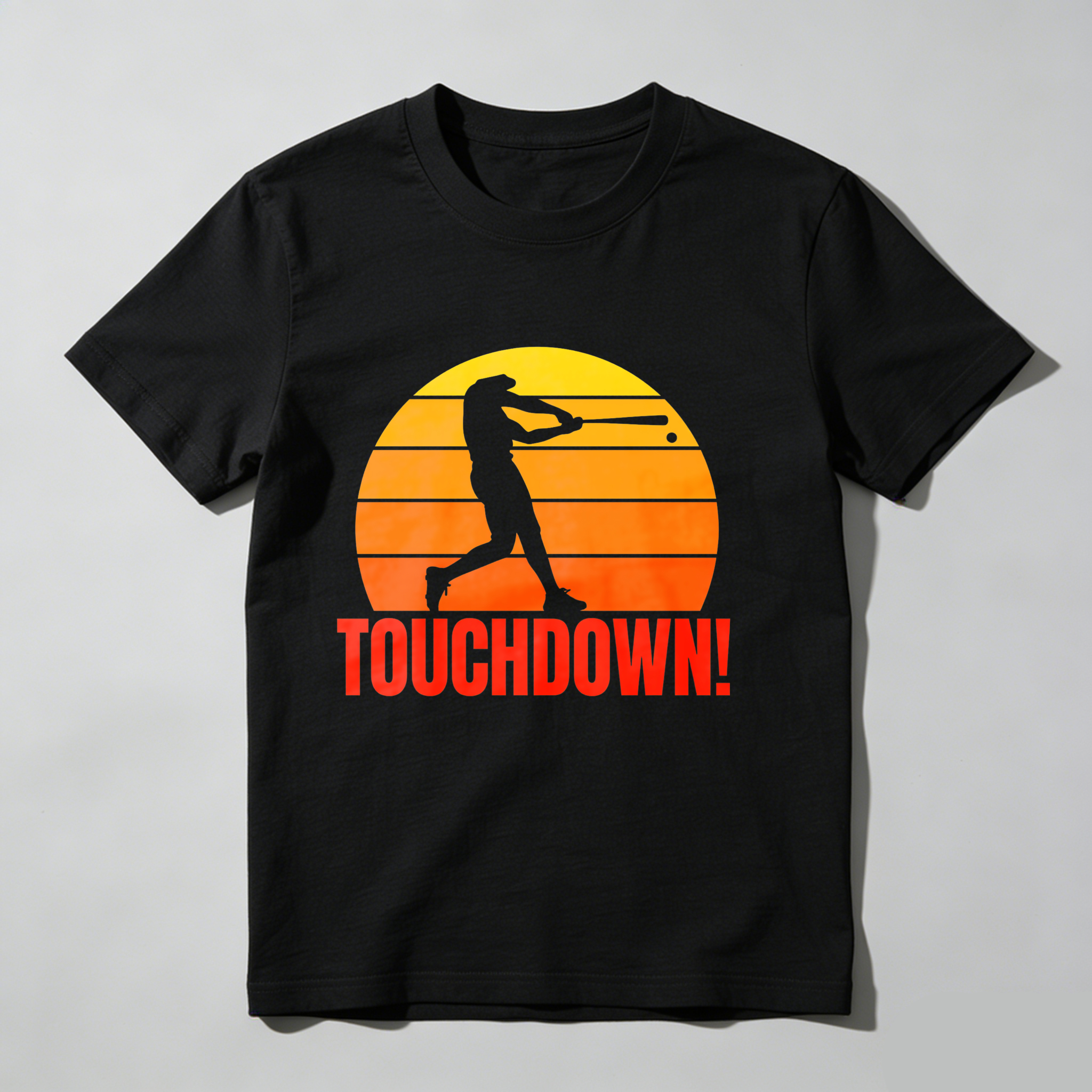 Dorawear™ Sunset Silhouette Baseball Player Touchdown  T Shirt