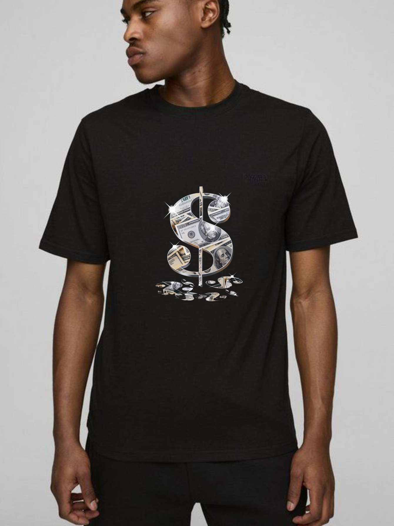 Dorawear™  Dollar Sign Made Of Money Bills T Shirt