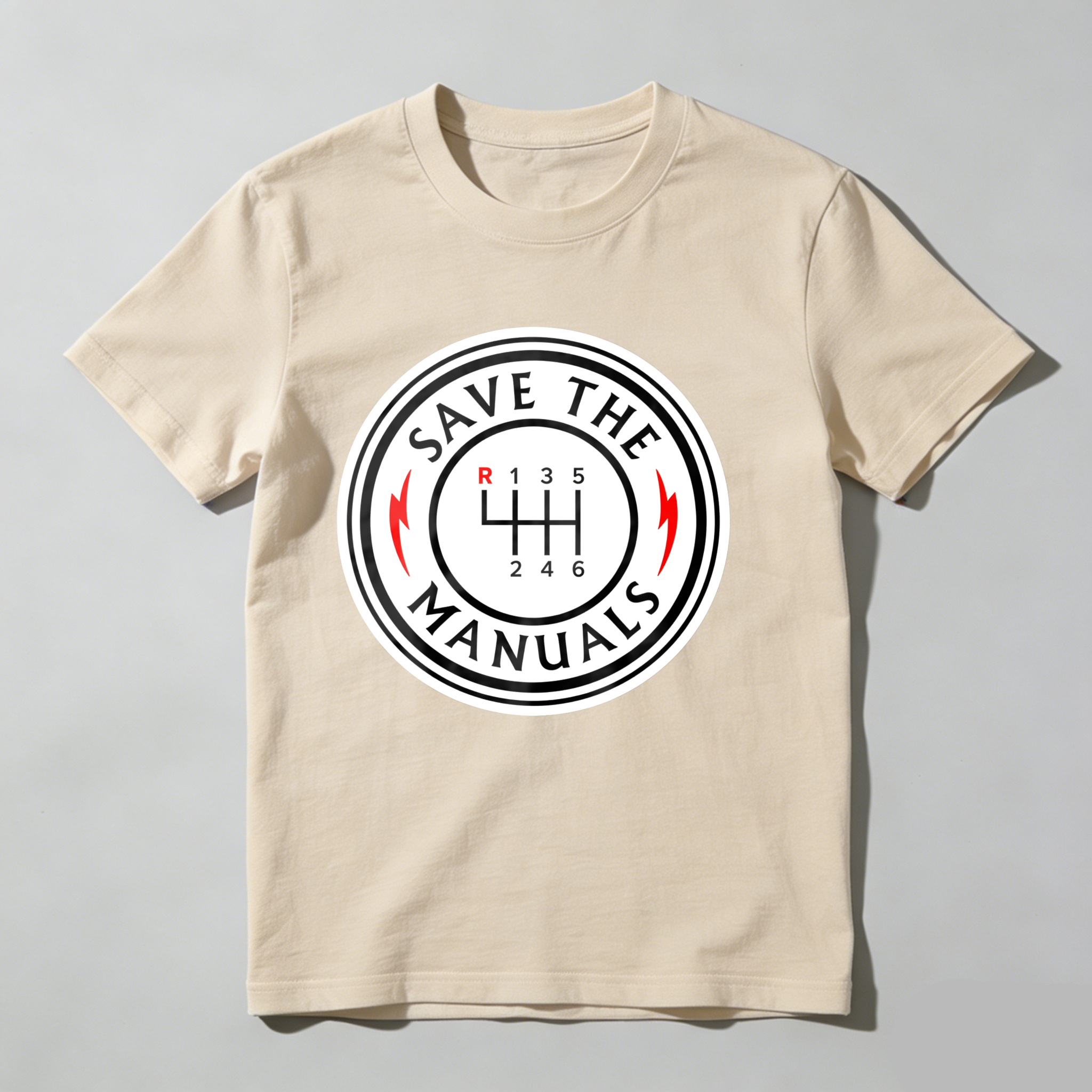 Dorawear™ Save The Manuals Gear Shift Design T Shirt