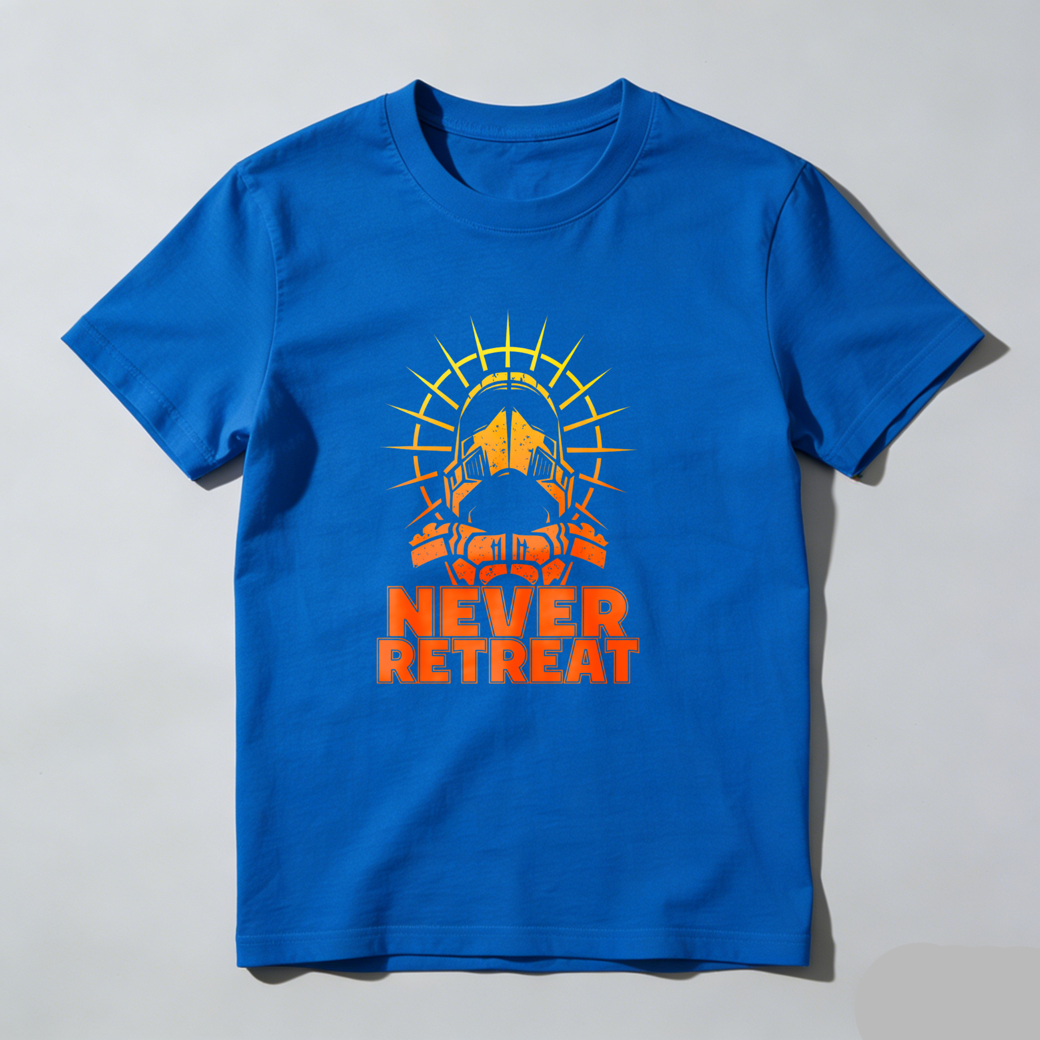 Dorawear™ Never Retreat Warrior Helmet Sunburst T Shirt