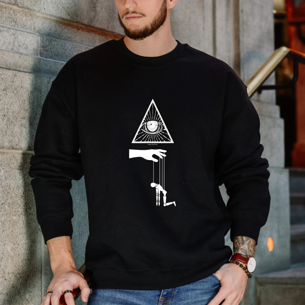 Dorawear™ All Seeing Eye Pyramid Hand Puppet Unisex Classic Sweatshirt