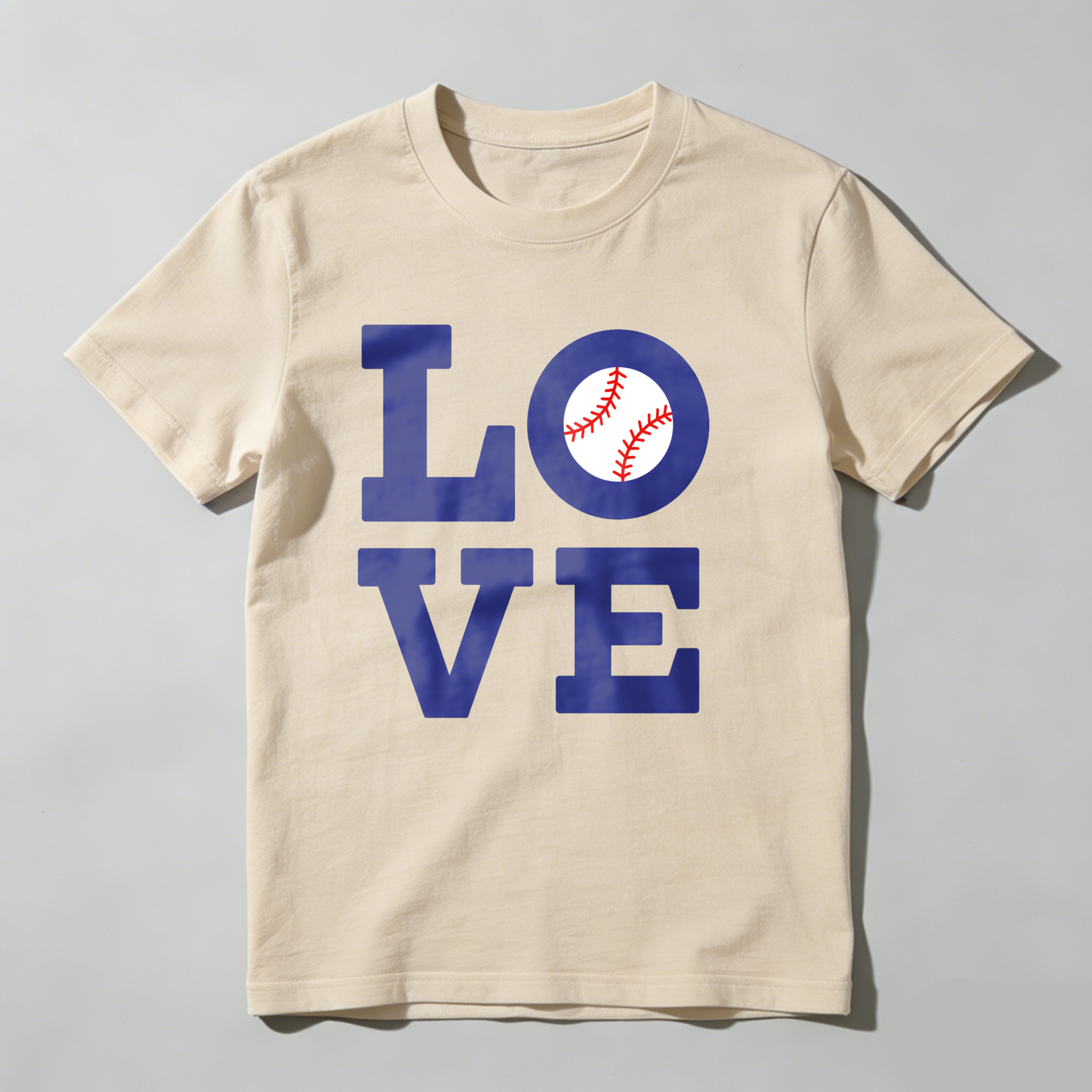 Dorawear™Love Baseball Design On Black Shirt T Shirt