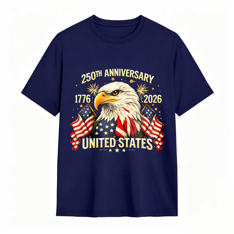 Dorawear™ American Eagle With Flags And 250th Anniversary Text United States 1776 2026 Unisex Classic T-shirt