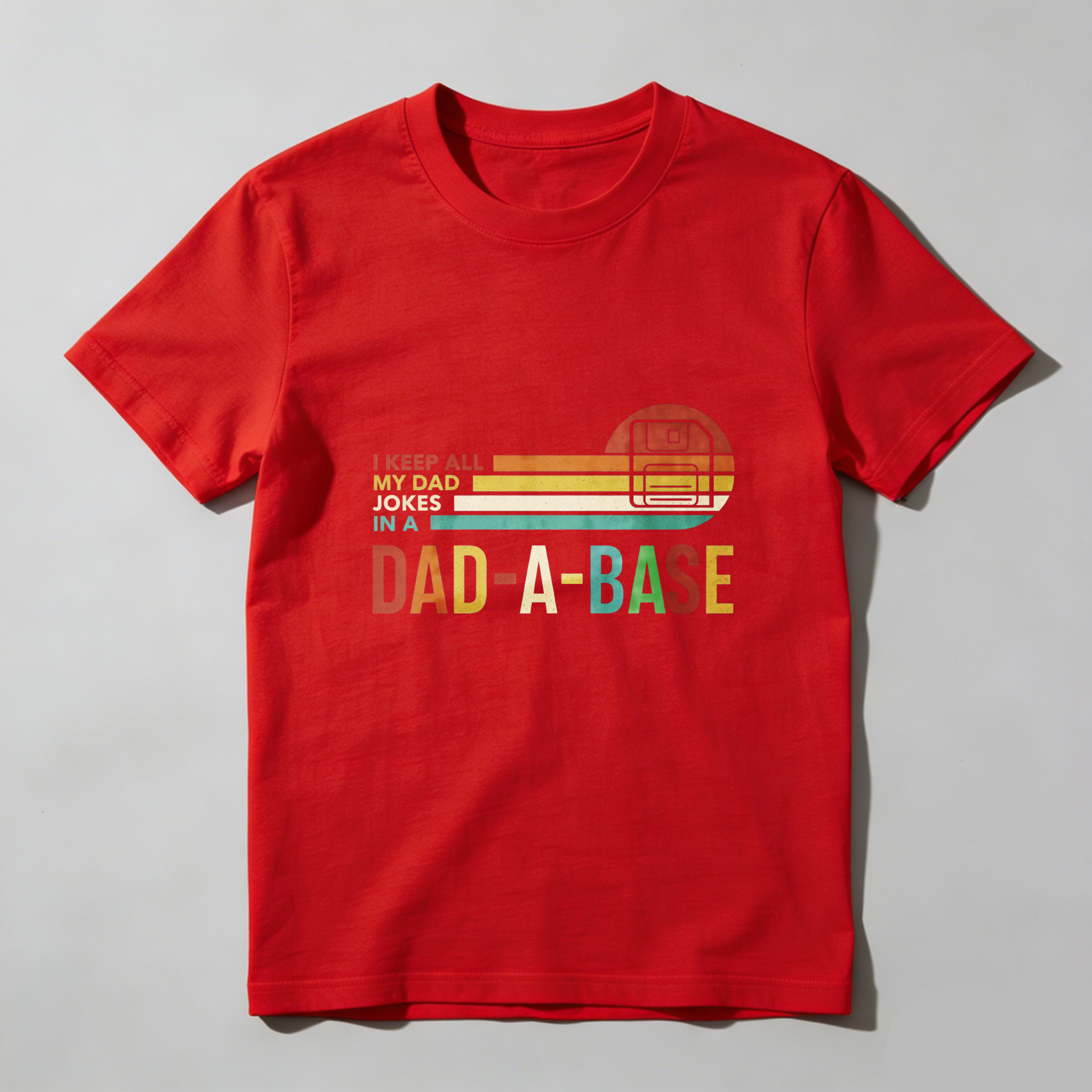 Dorawear™ I Keep All My Dad Jokes In A Dad A Base Pure Cotton Short Sleeve T Shirt-Dorawear