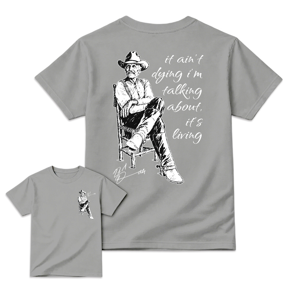 Vintage Western Movie Shirt, Front Back Print Sand Unisex Top