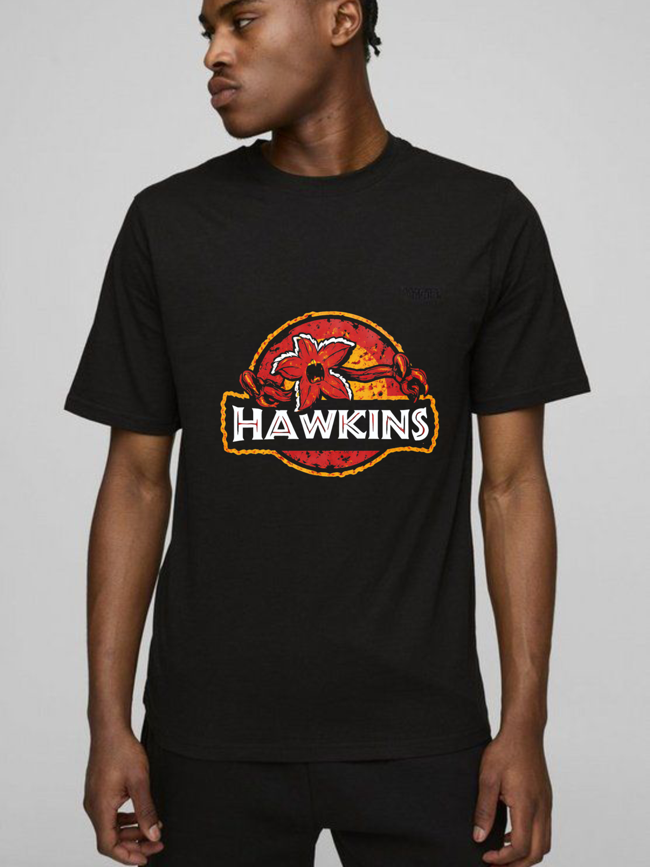 Dorawear™ Hawkins Logo Design Pure Cotton Short Sleeve T Shirt-Dorawear