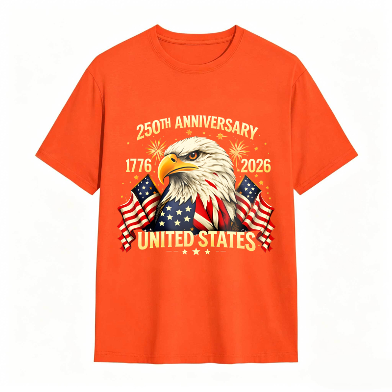 Dorawear™ American Eagle With Flags And 250th Anniversary Text United States 1776 2026 Unisex Classic T-shirt