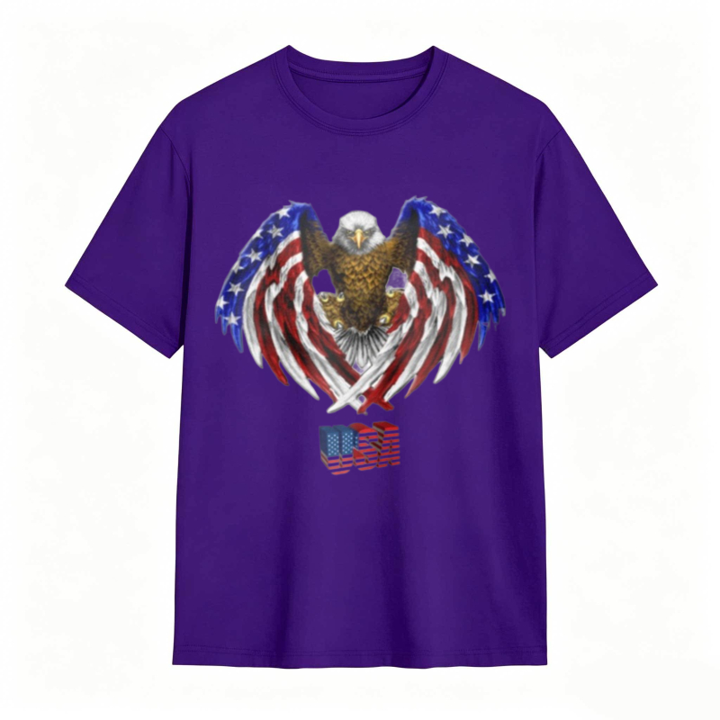American Eagle With Flag Wings And Usa Flag T-shirt