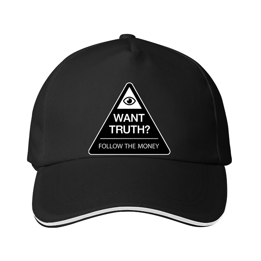 Dorawear™ Baseball Cap With All Seeing Eye And Want Truth Follow The Money