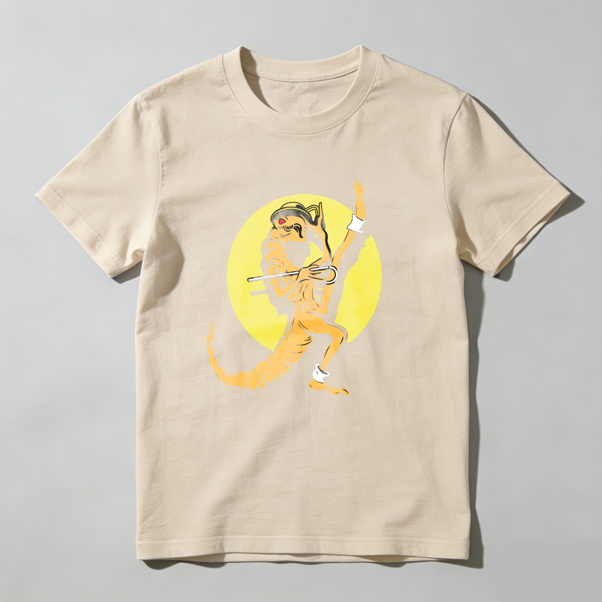 Dorawear™ Tiger Playing Flute In Moonlight T Shirt