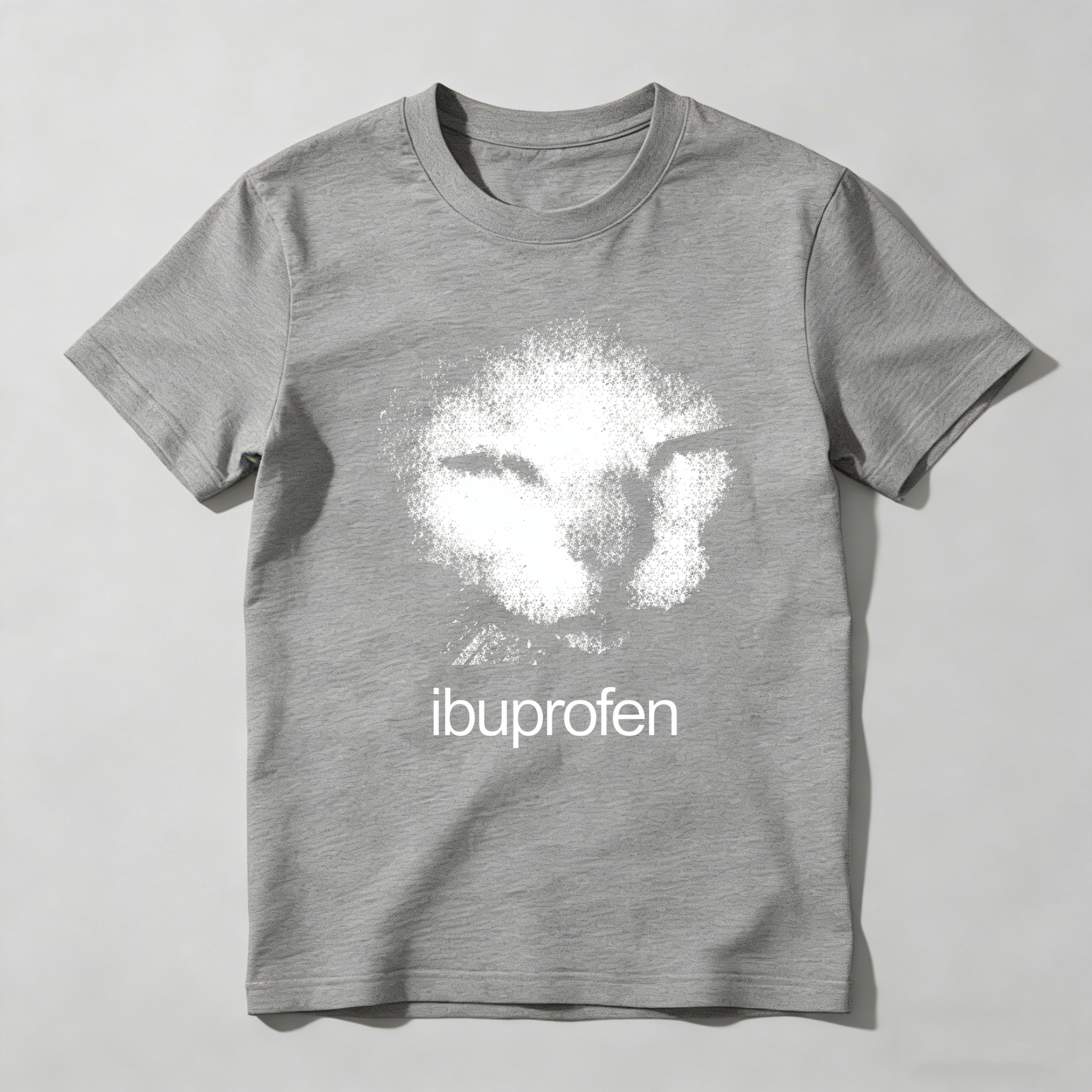 Dorawear™ Cat Face With Ibuprofen Text T Shirt