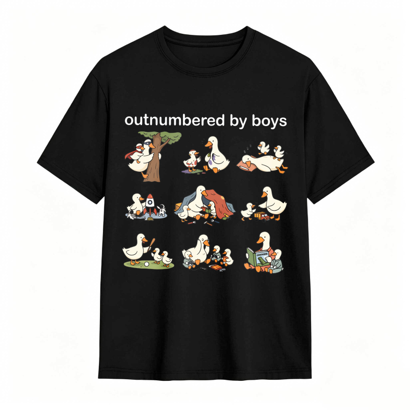 Dorawear™Duck Family With Babies And Tree Pattern Unisex Classic T-shirt