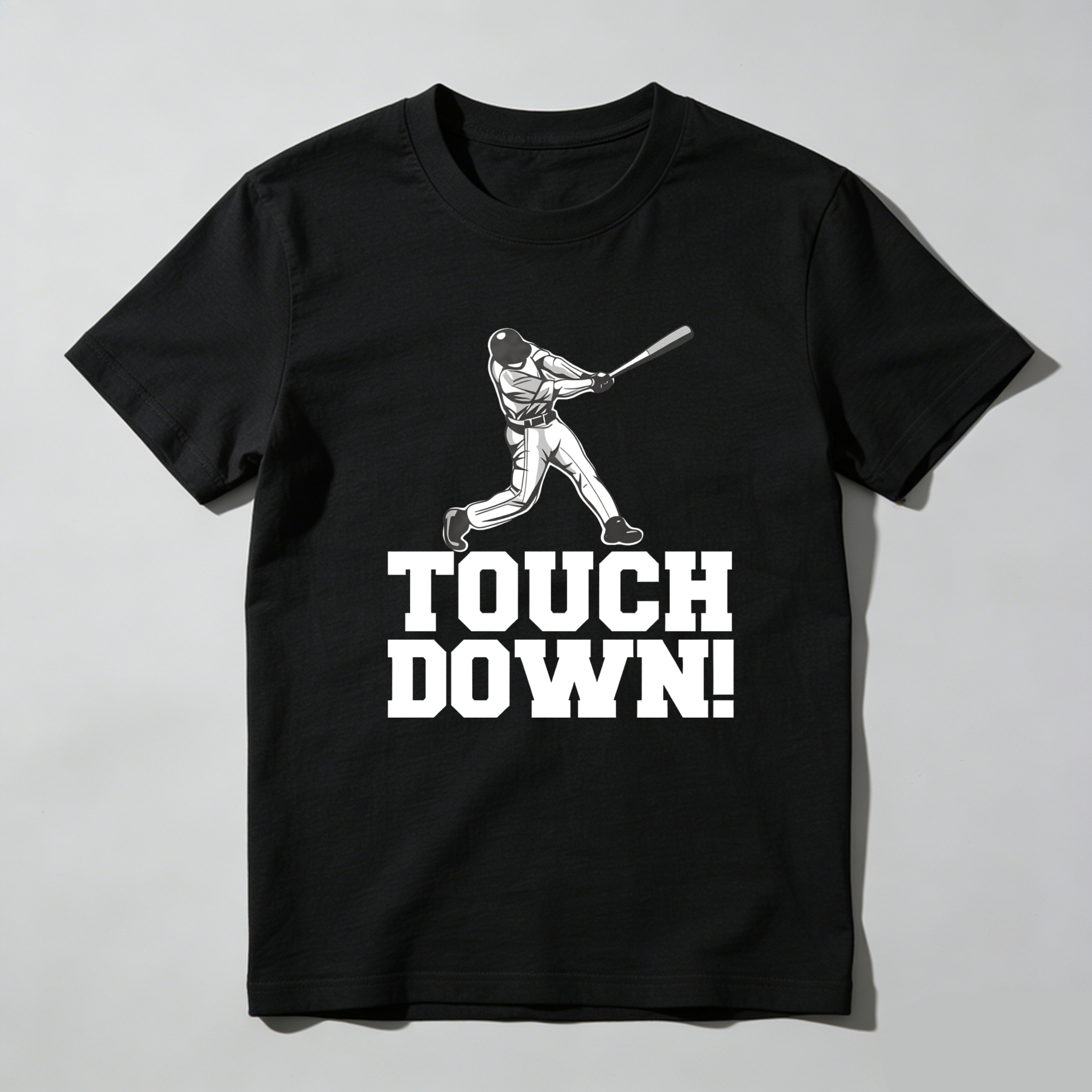 Dorawear™ Touch Down Baseball Player Swinging Bat  T Shirt