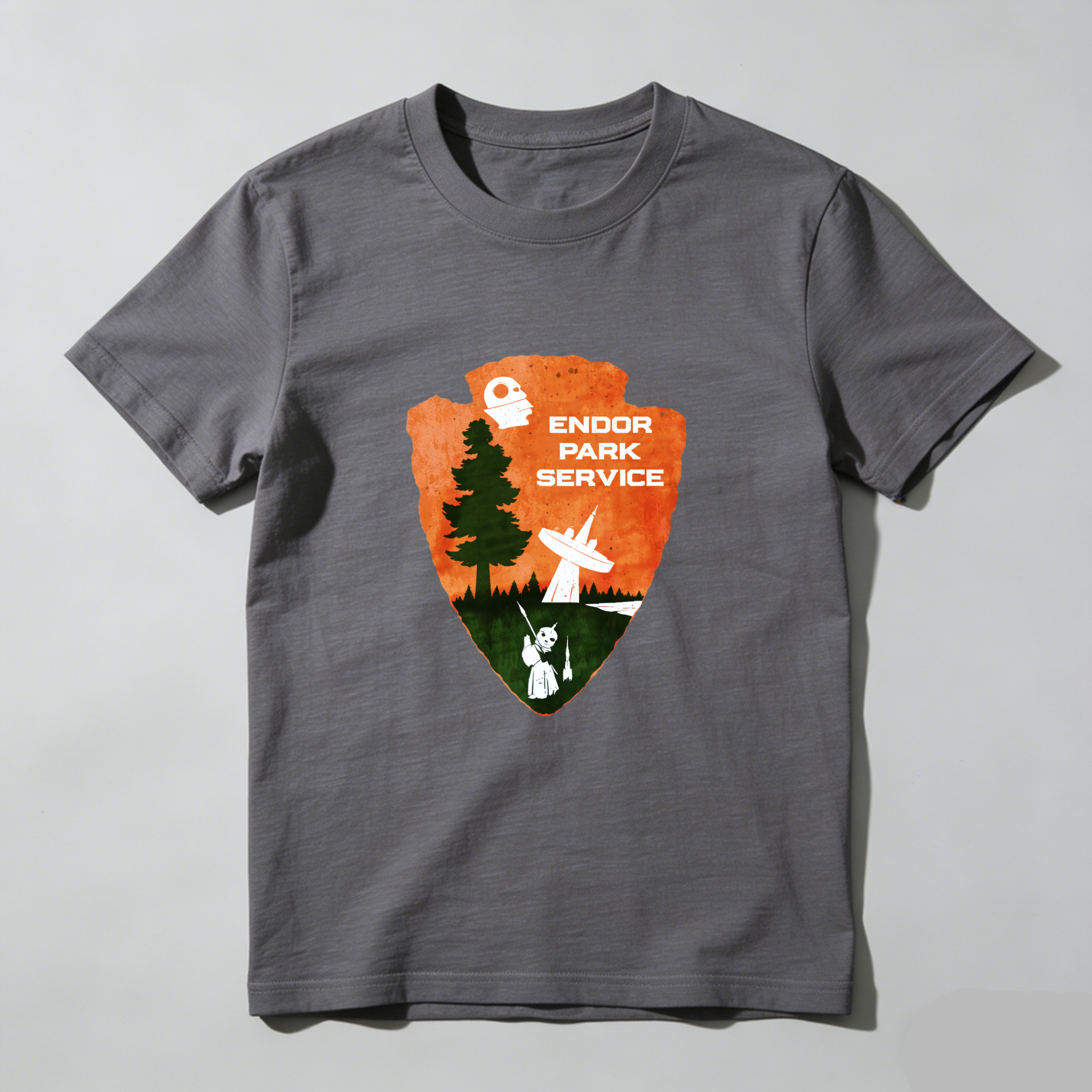 Dorawear™ Endor Park Service Forest Scene Pure Cotton Short Sleeve T-Shirt-Dorawear