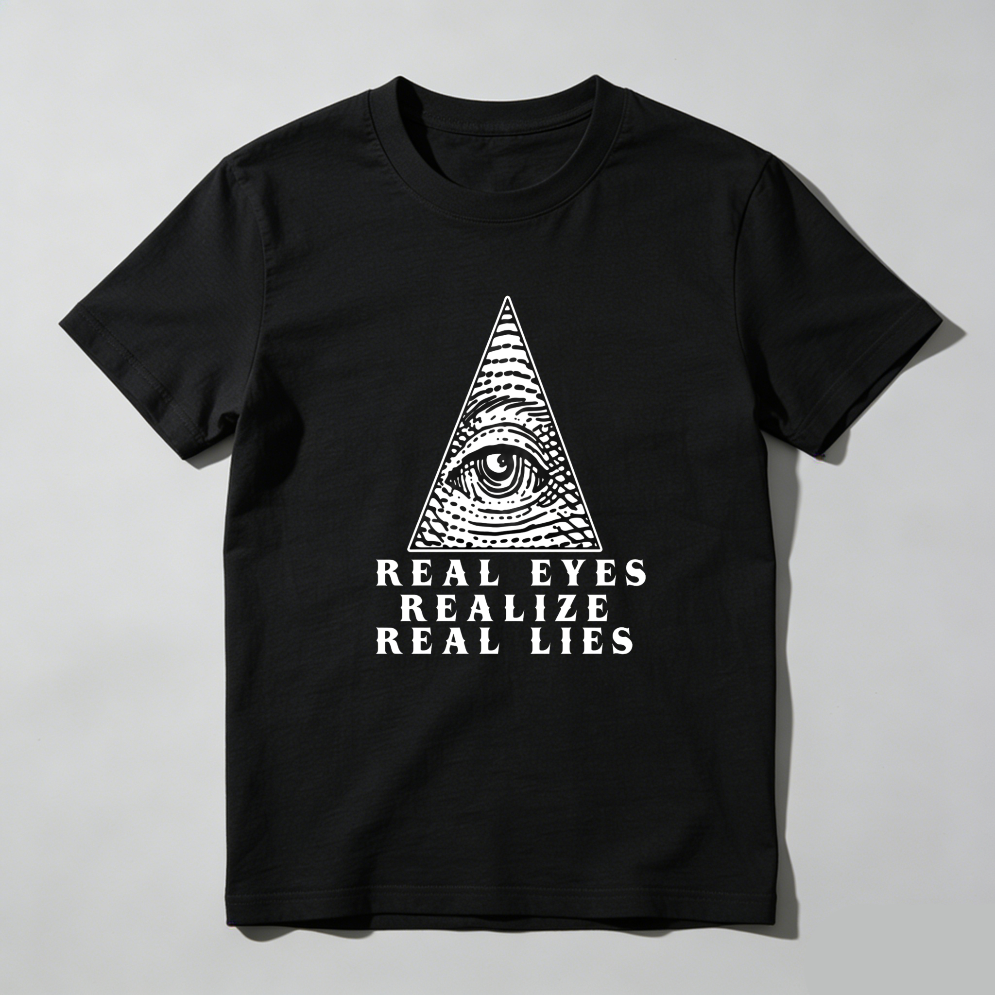 Dorawear™Real Eyes Realize Real Lies Pyramid Eye  T Shirt