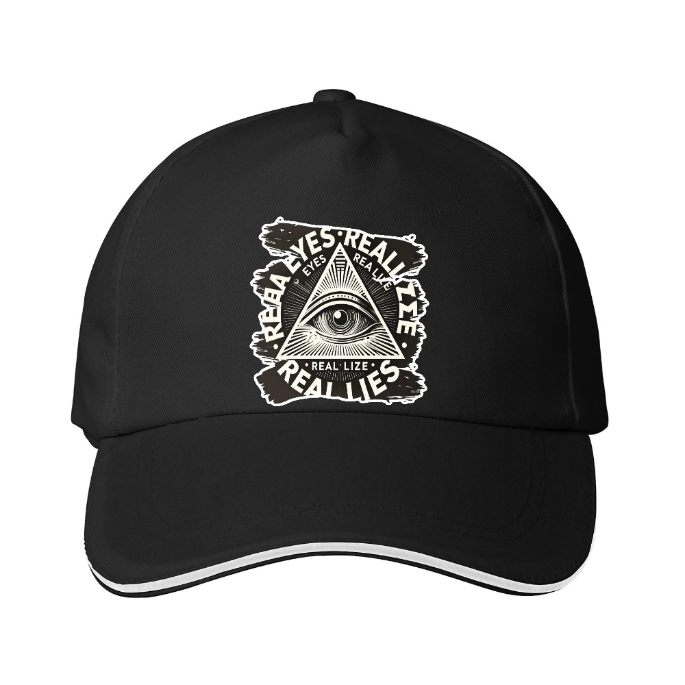 Dorawear™ Baseball Cap  All Seeing Eye And Realize Text Design For Casual Wear