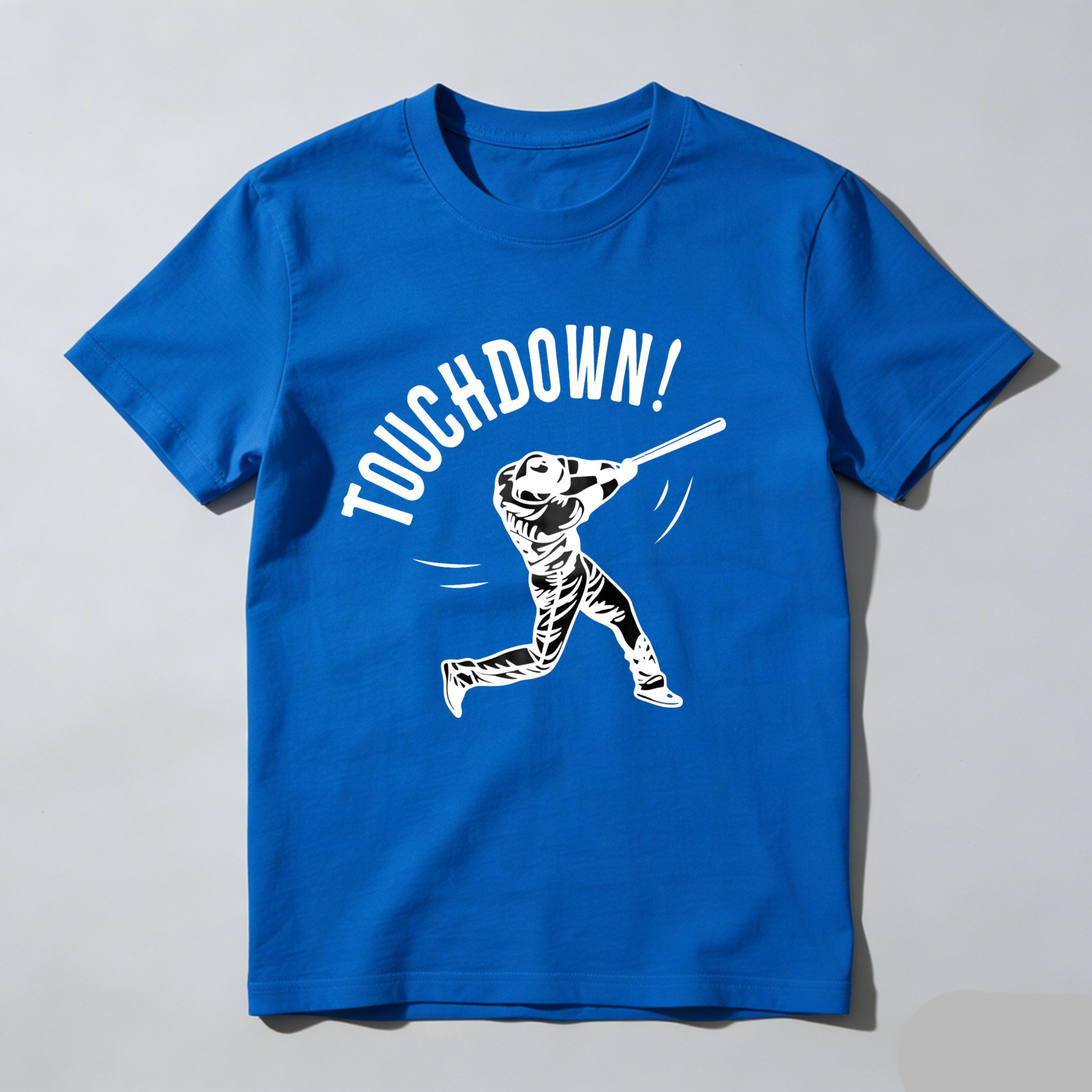 Dorawear™ Touchdown T-Shirt Featuring Baseball Player Swinging Bat