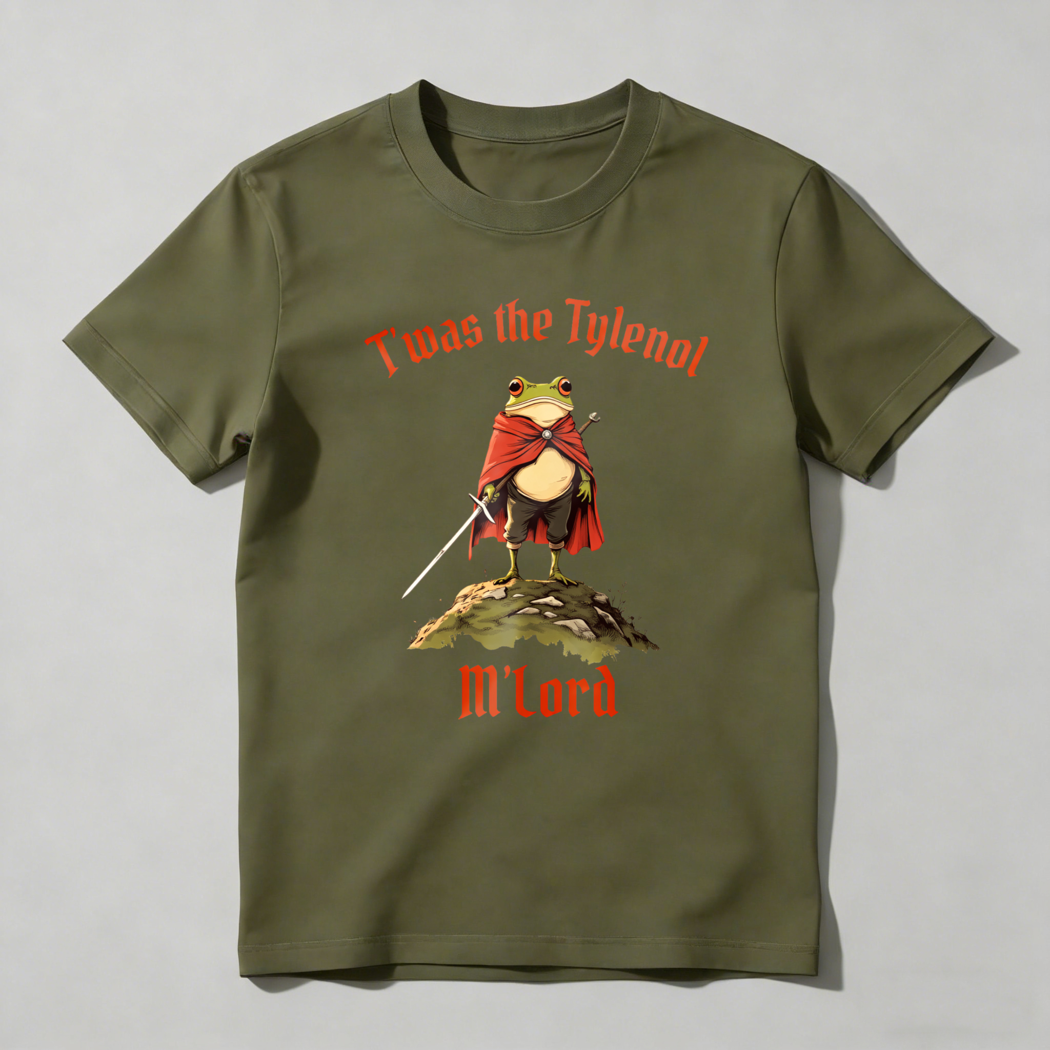Dorawear™ Frog Knight With Sword And Cape T Shirt