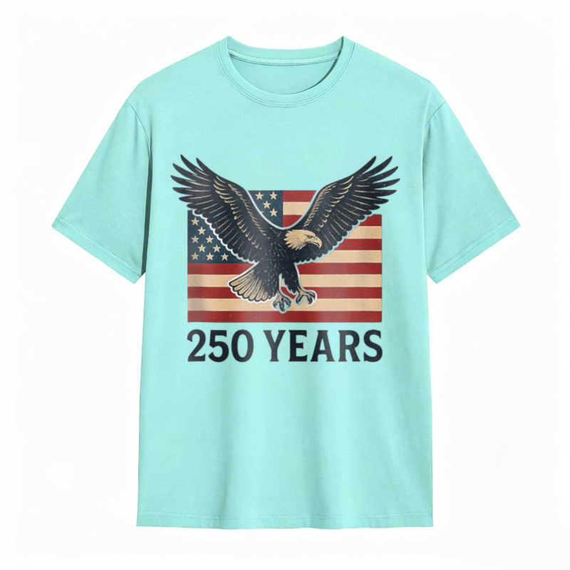 American Eagle With Flag And 250 Years Text T-shirt