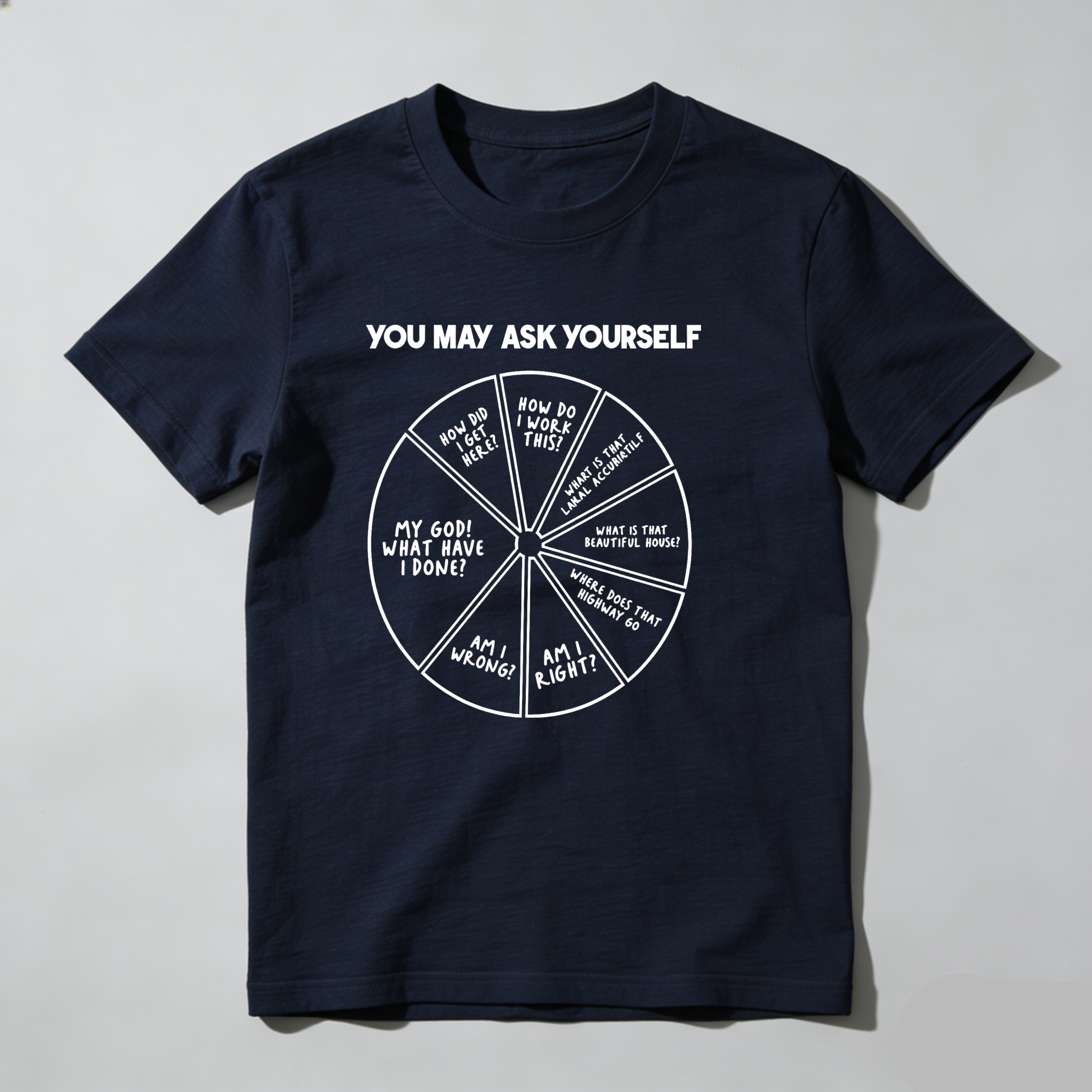 Dorawear™ You May Ask Yourself Wheel Of Questions T Shirt