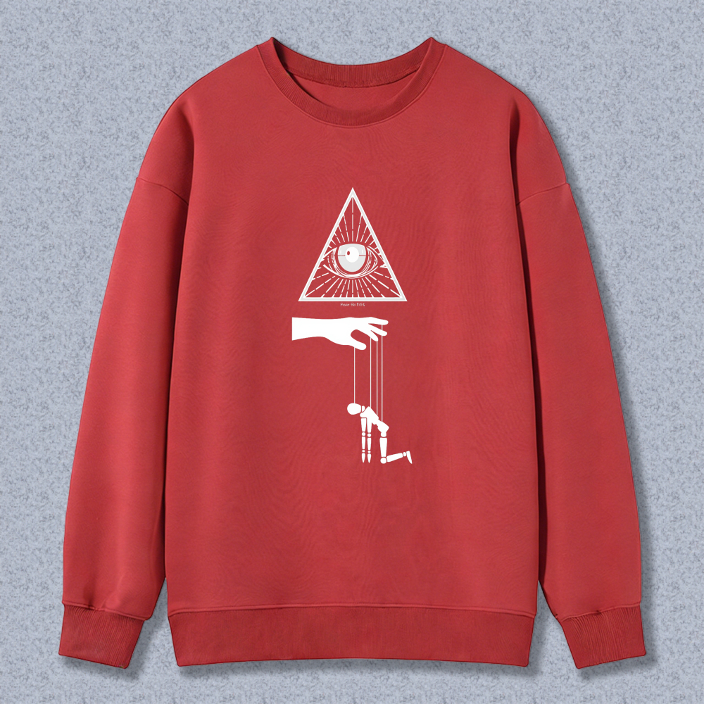 Dorawear™ All Seeing Eye Pyramid Hand Puppet Unisex Classic Sweatshirt