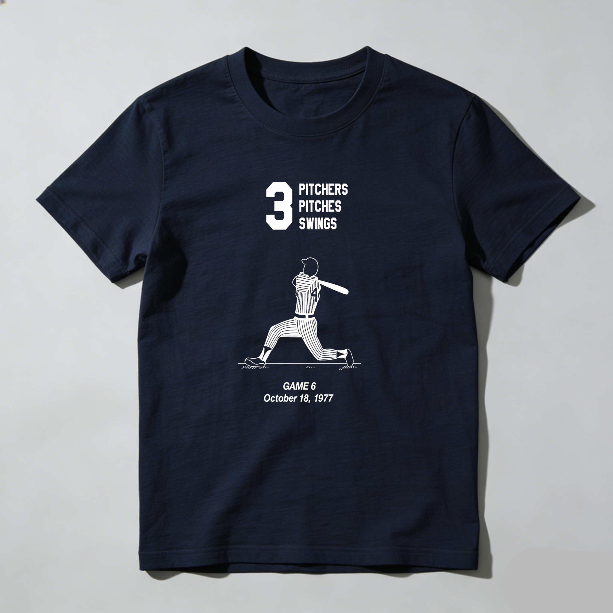 Dorawear™ Three Pitchers Pitches Swings Game Six October Sixteen Nineteen Seventy Seven  T Shirt