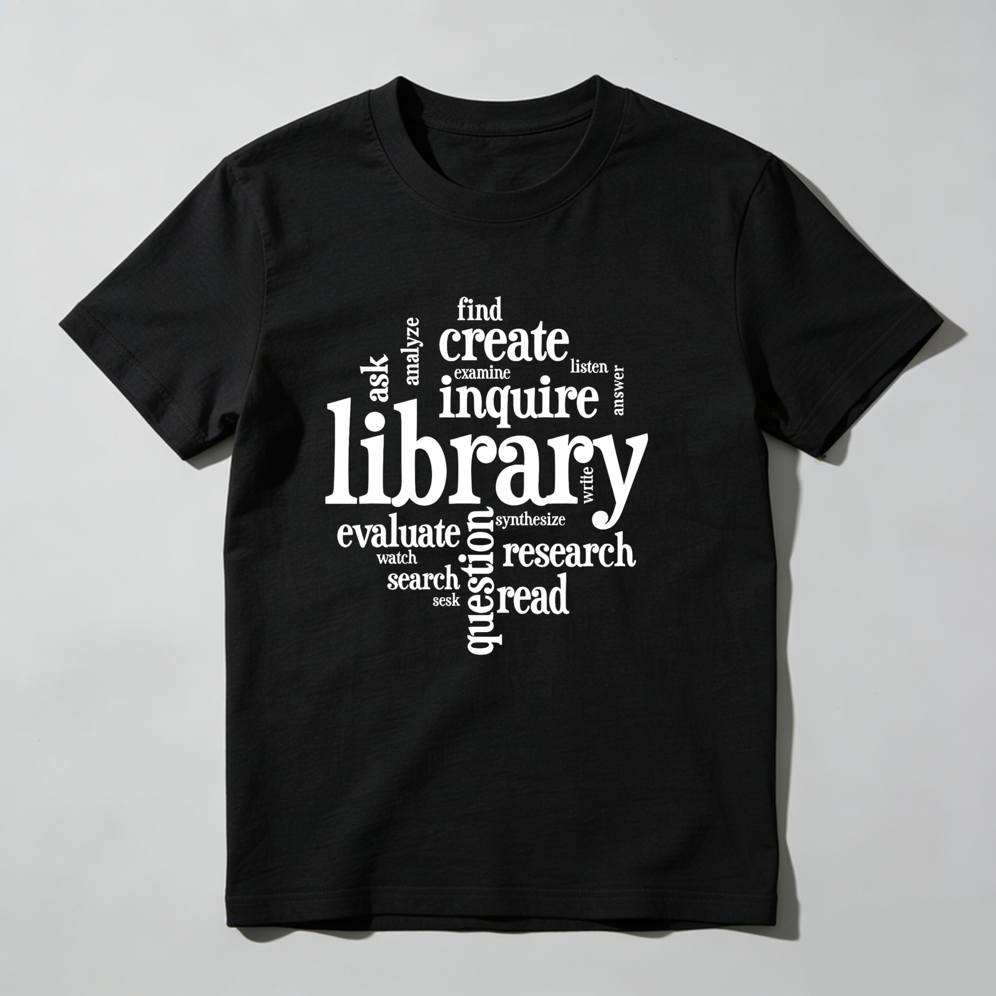 Dorawear™ Library Inquire Research Read Evaluate Create Find Ask T Shirt