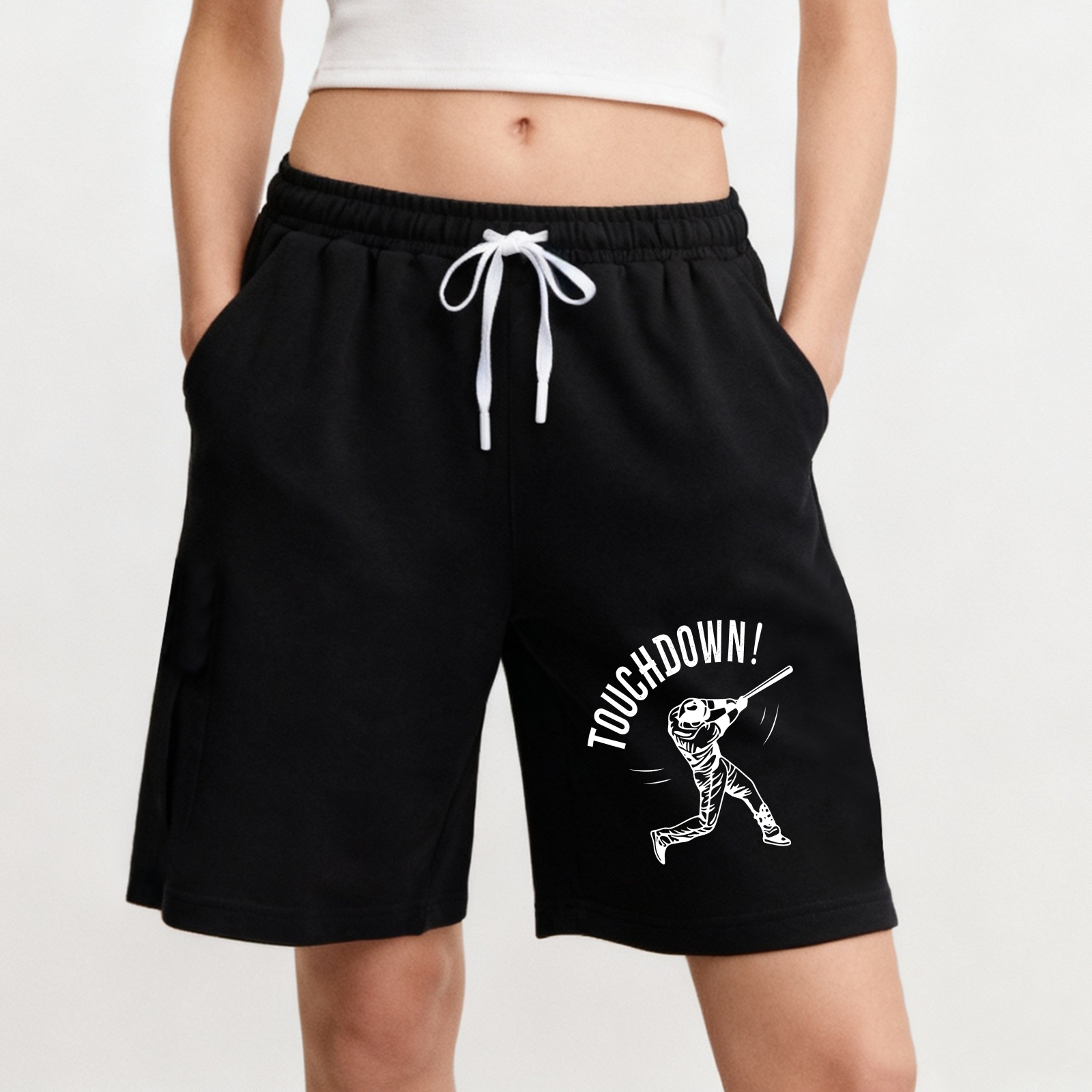 Dorawear™ Touchdown Football Player Graphic Shorts-Dorawear