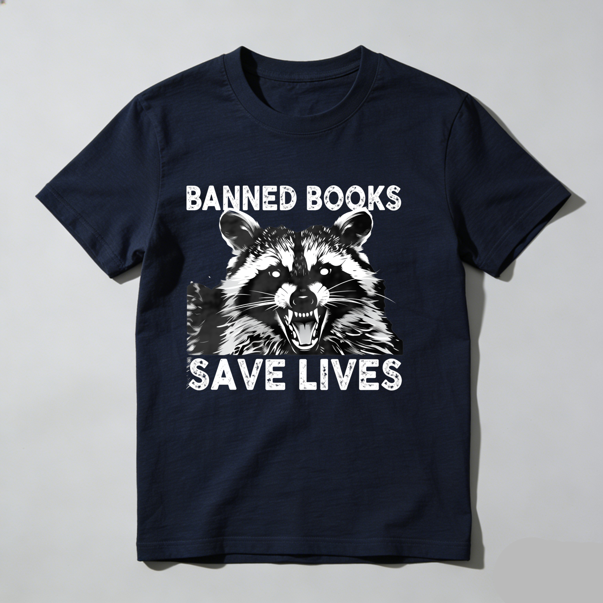 Dorawear™ Banned Books Save Lives Raccoon T Shirt