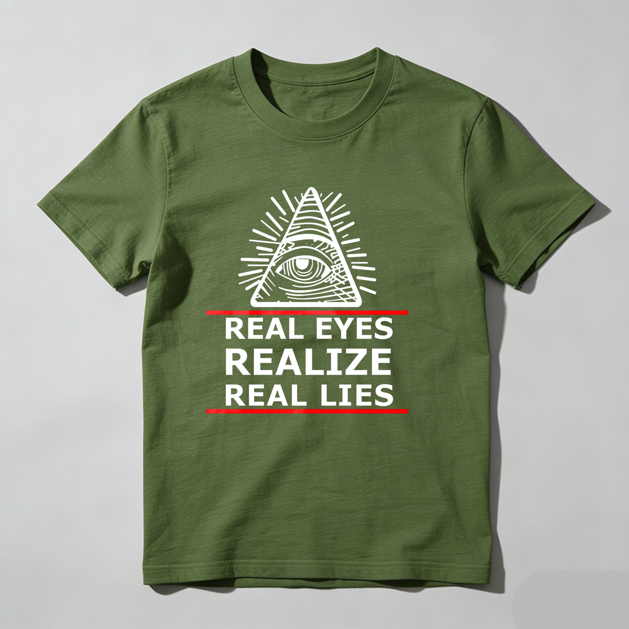 Dorawear™All Seeing Eye Real Eyes Realize Real Lies  T Shirt