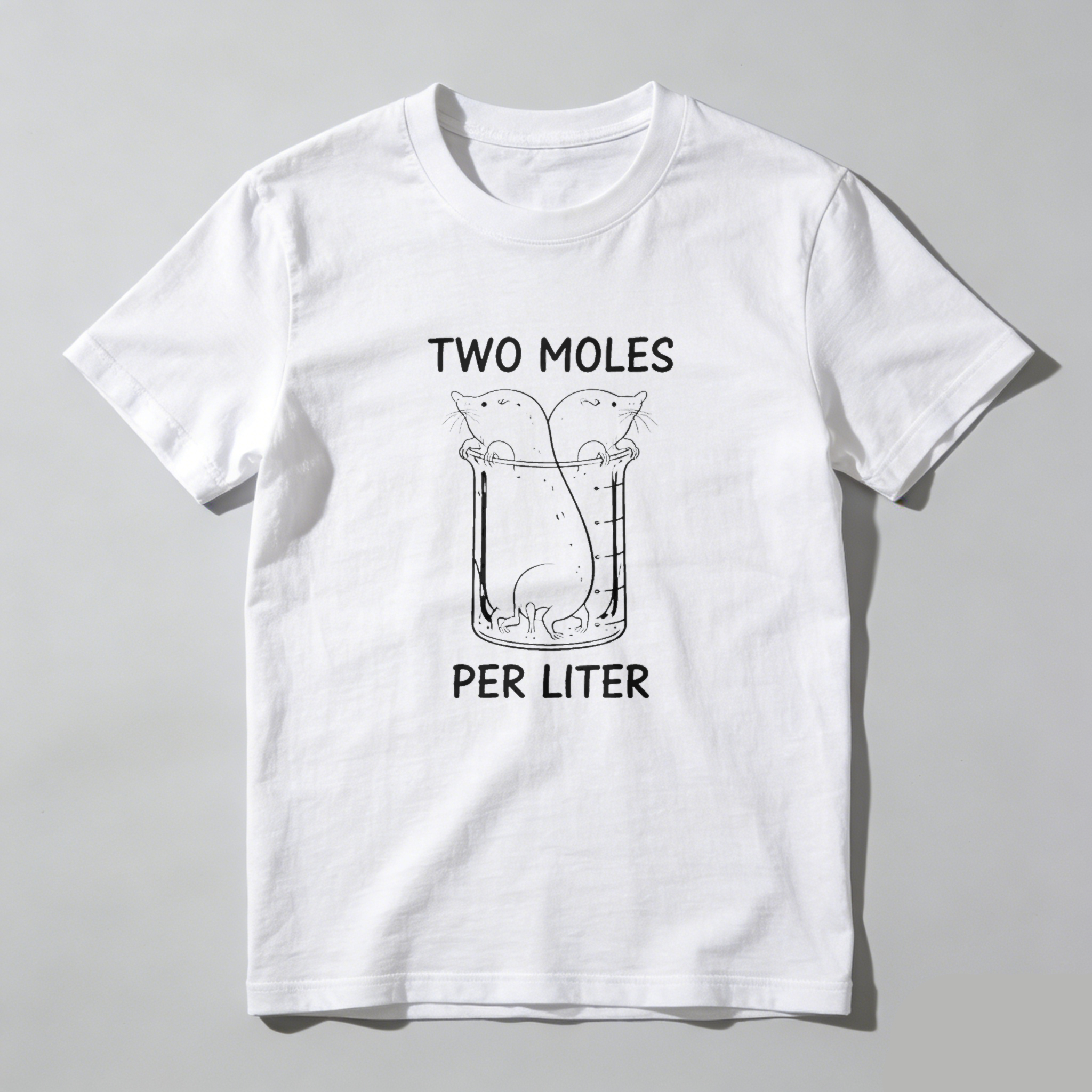Dorawear™ Two Moles Per Liter Pure Cotton Short Sleeve T Shirt-Dorawear