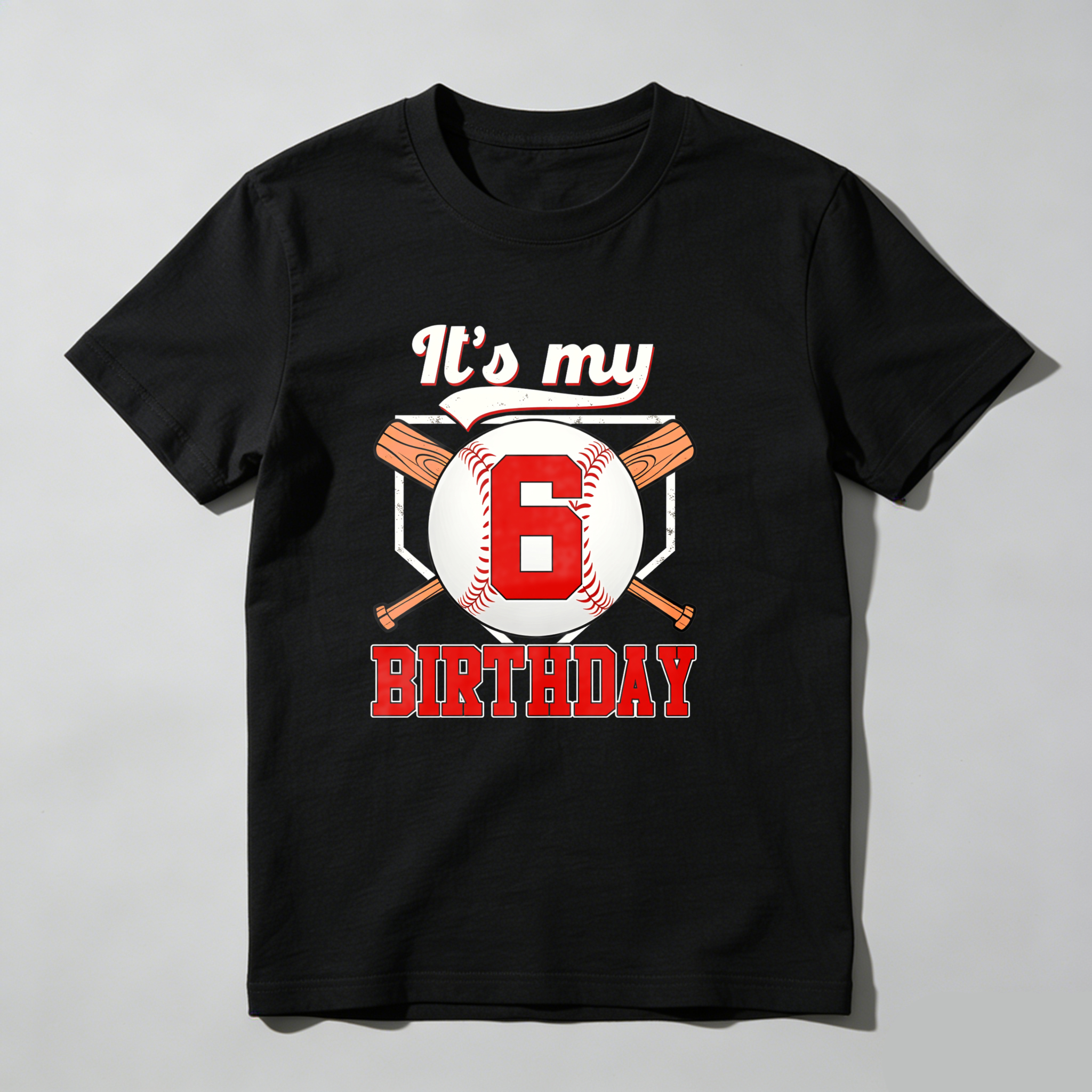 Dorawear™ It's My 6 Birthday Baseball Design T Shirt