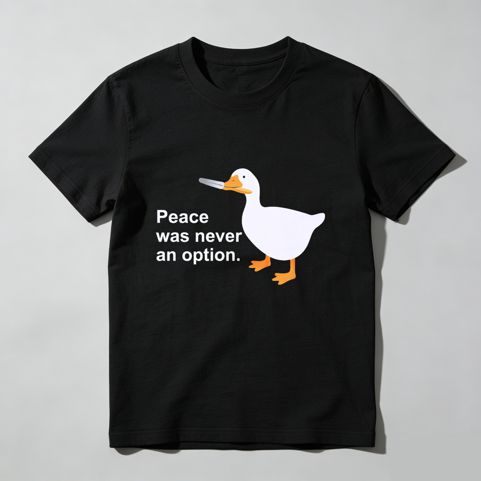 Dorawear Peace Was Never An Option Duck Pure Cotton Short Sleeve T Shirt