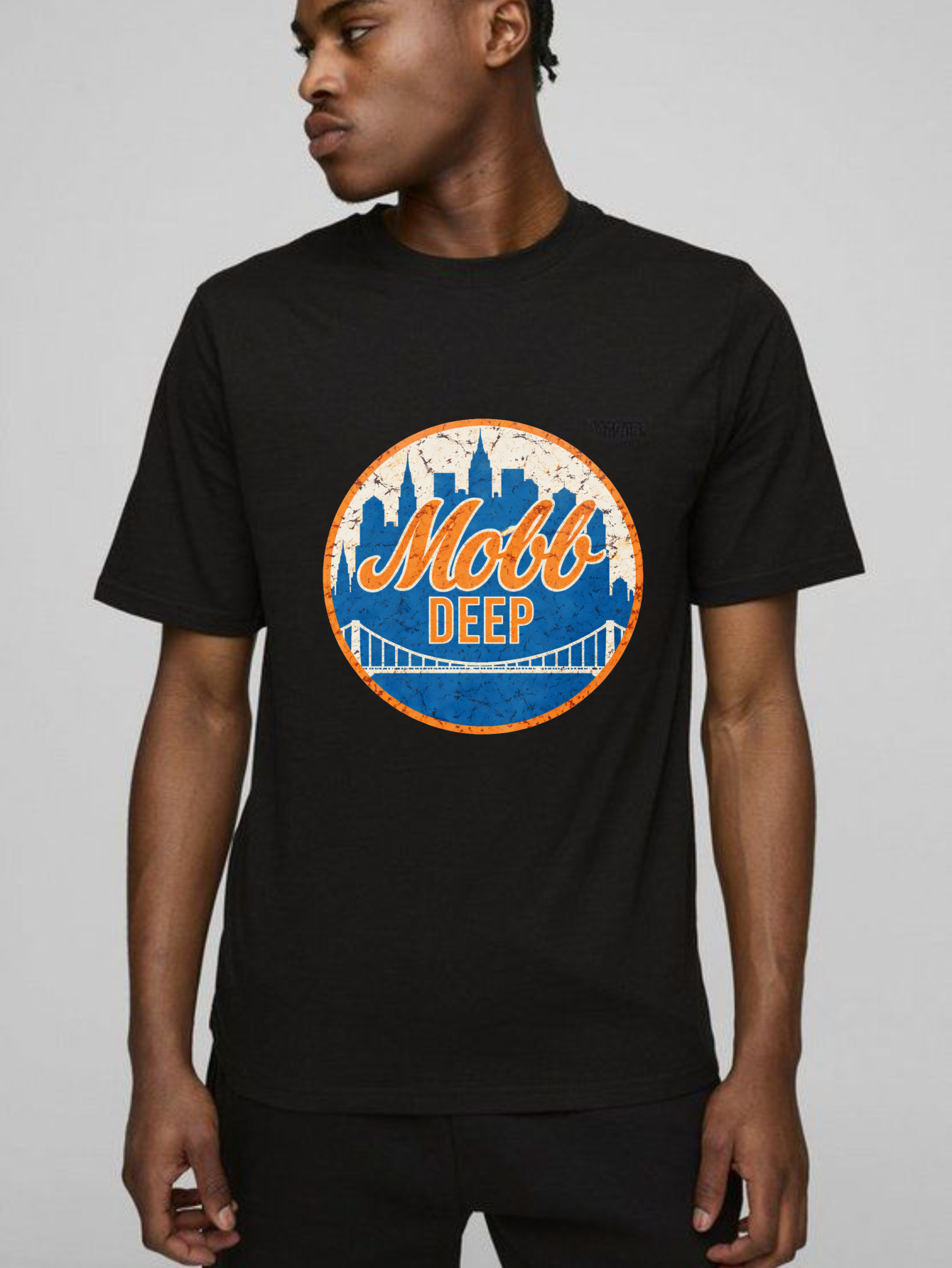 Dorawear™ Mobb Deep City Bridge Logo Pure Cotton Short Sleeve T Shirt-Dorawear