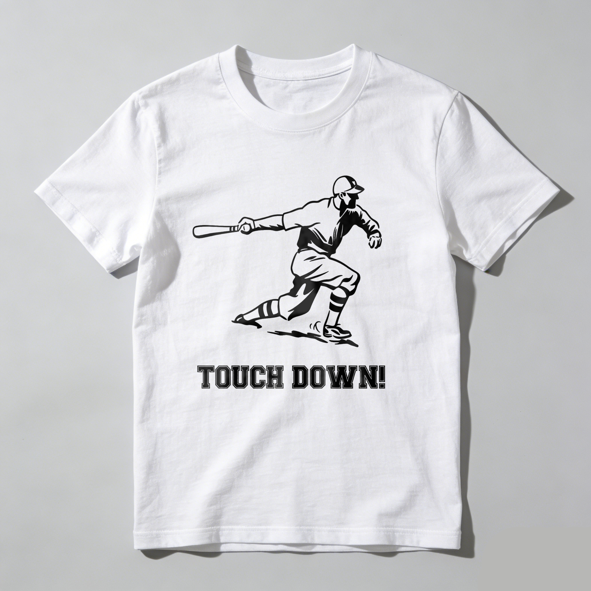 Dorawear™ Baseball Player Swinging Bat Touch Down  T Shirt