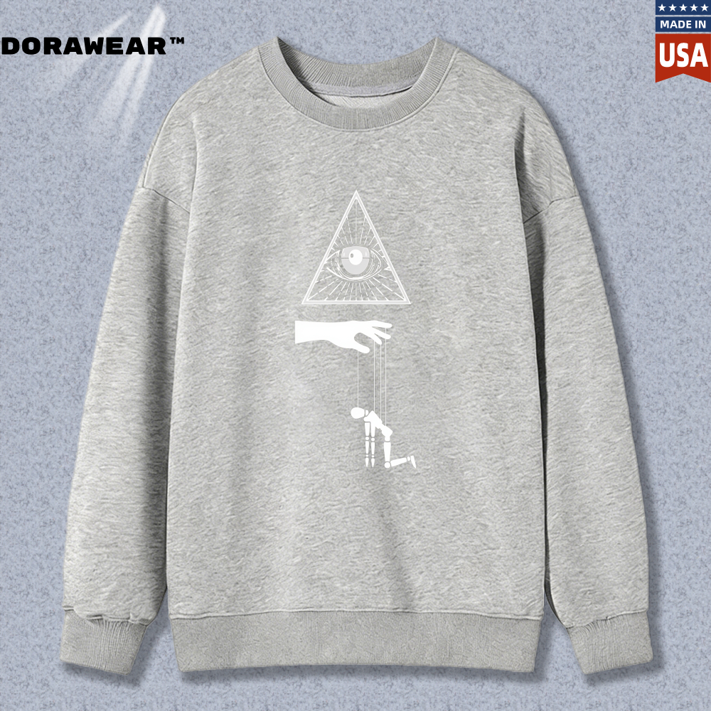 Dorawear™ All Seeing Eye Pyramid Hand Puppet Unisex Classic Sweatshirt