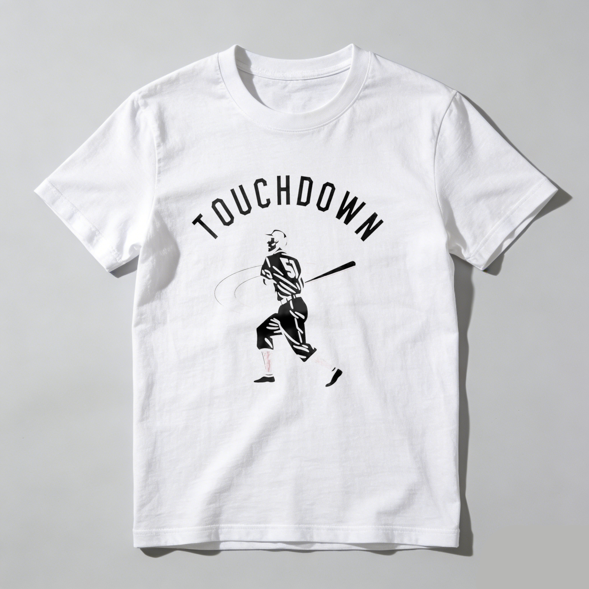 Dorawear™ Touchdown Baseball Player Swinging Bat  T Shirt