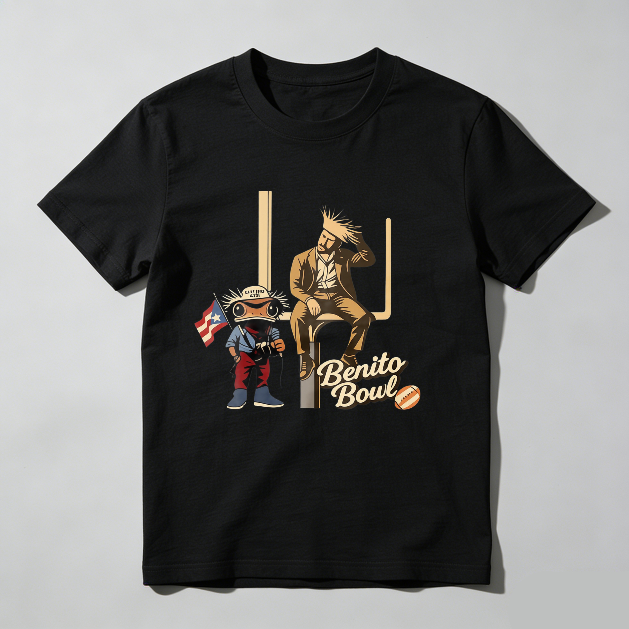 Dorawear™  Benito Bowl Baseball Cartoon Character T Shirt