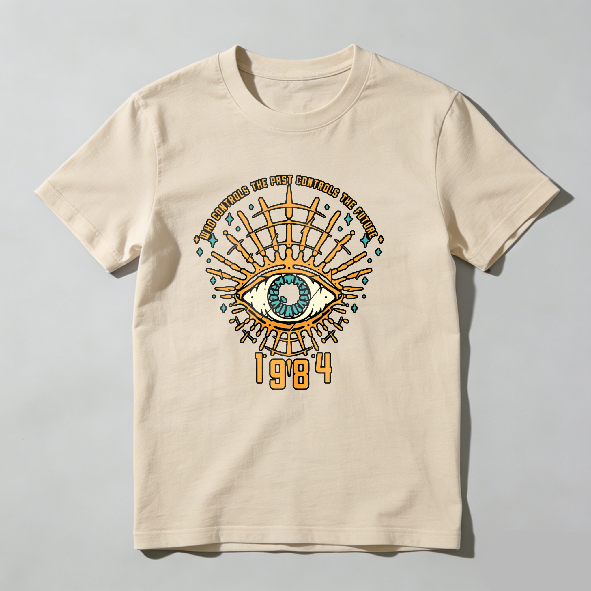 Dorawear™ Eye With Radiating Lines And Text 1984 T Shirt